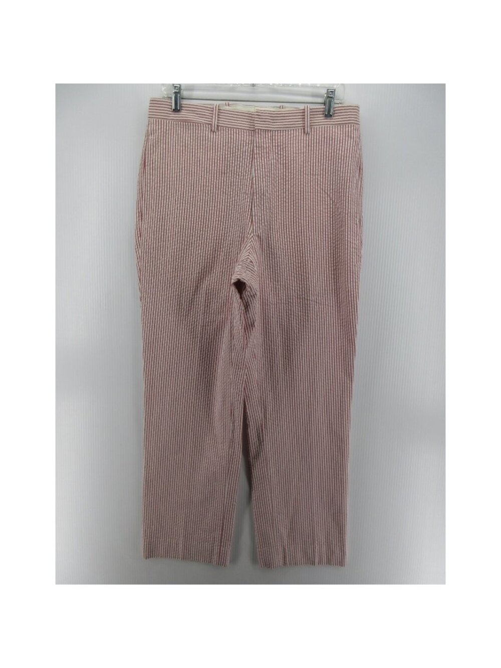 VINTAGE J Press Pants 32 Seersucker Striped Trousers Preppy Union Made